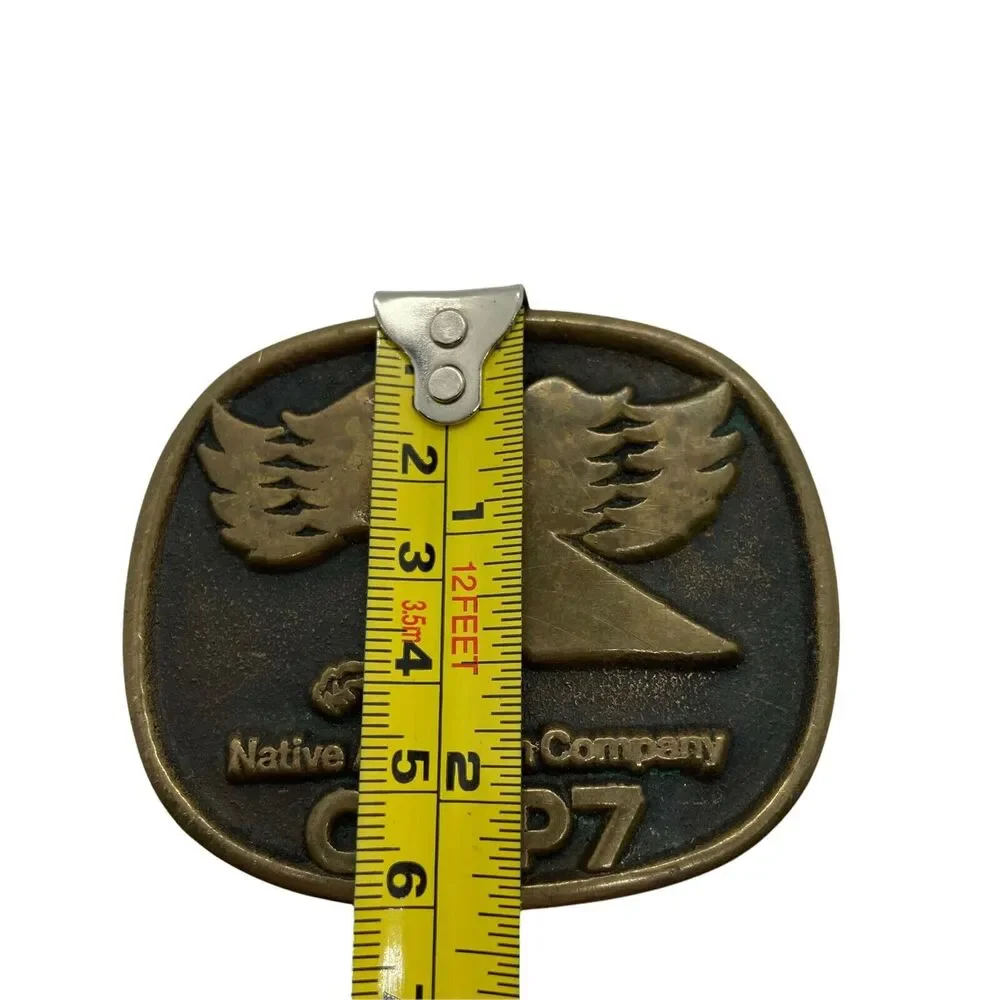 Buckle Belt Native American Company Camp 7 Anacortes Brass Works Ltd Mens 1976